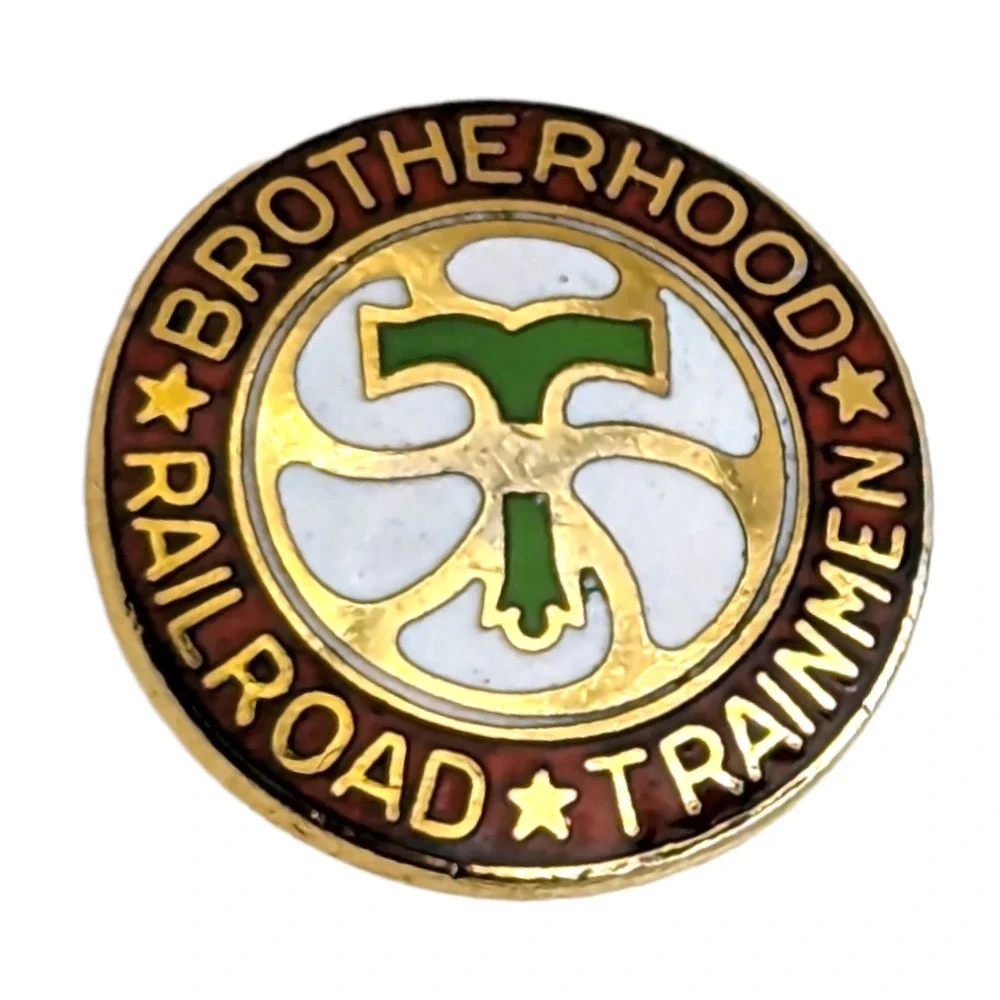 Brotherhood Of Railroad Trainmen Screw Back Vtg Hat Lapel Pin Tie Tack